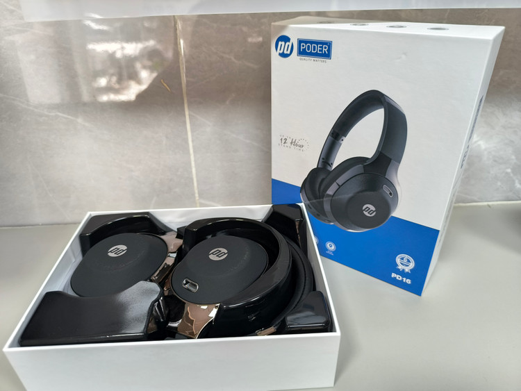 هدفون بلوتوثی PODER مدل PD16 | هدست بیسیم تاشو با طراحی ارگونومیک