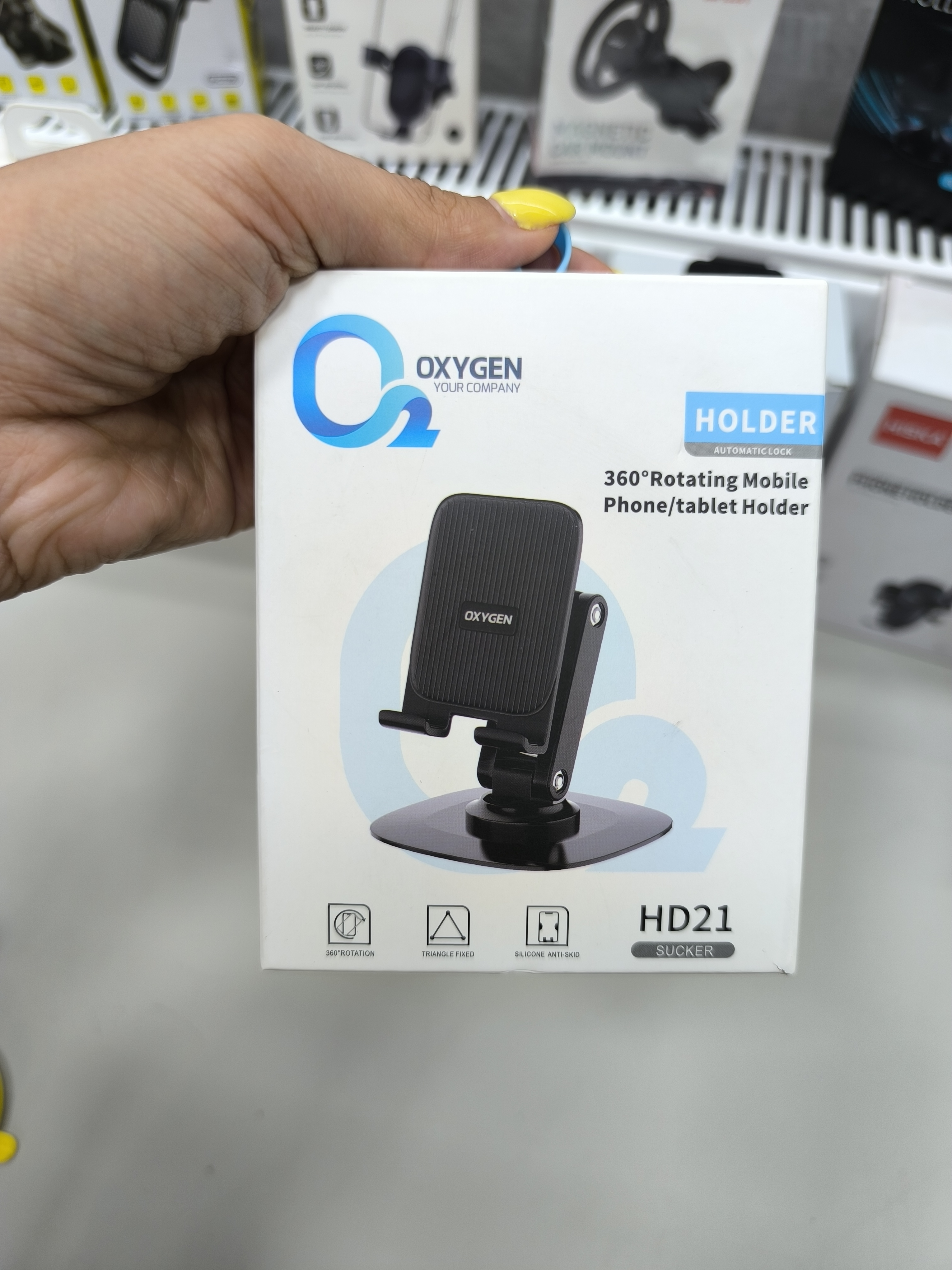هولدر،نگهدارنده گوشی و تبلت رومیزی  اکسیژن مدل HD21